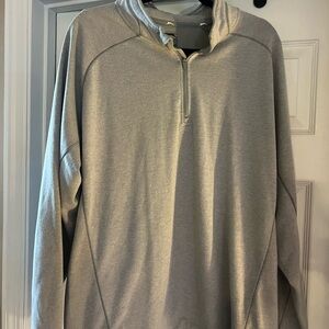 Slazenger Gray Zip Up Sweater with Quarter Zip and Stand Up Collar